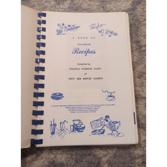 West Side Baptist Church Cookbook Spiral 1984 Winston-Salem, NC Southern - Picture 2 of 16
